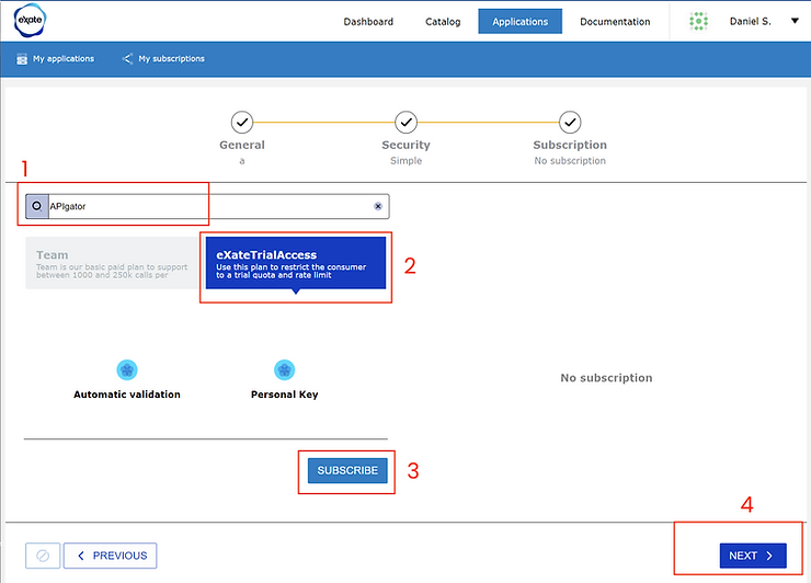 Application creation sequence