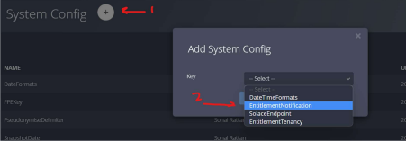 System configuration list