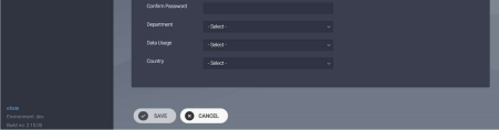 Tenant creation form