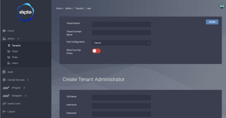 Tenant creation confirmation