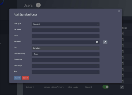Create user form