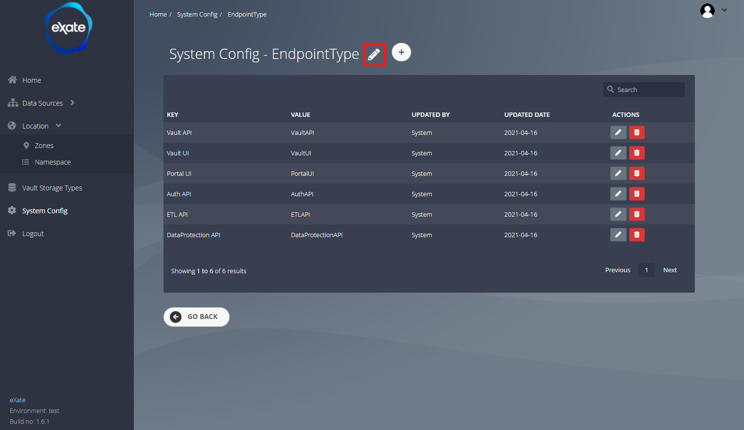 Edit system configuration