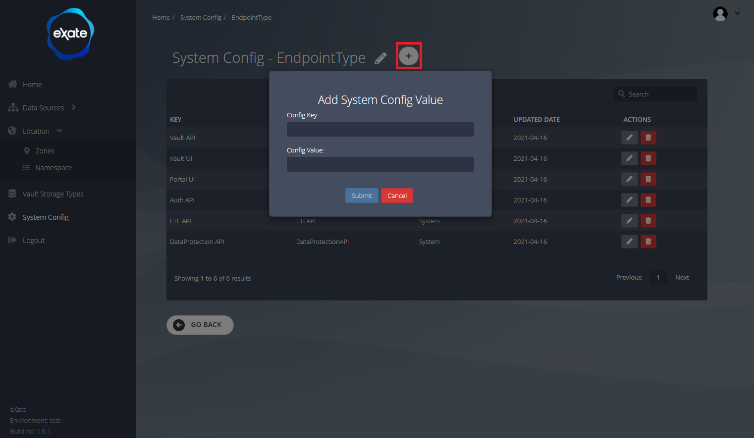Add configuration record